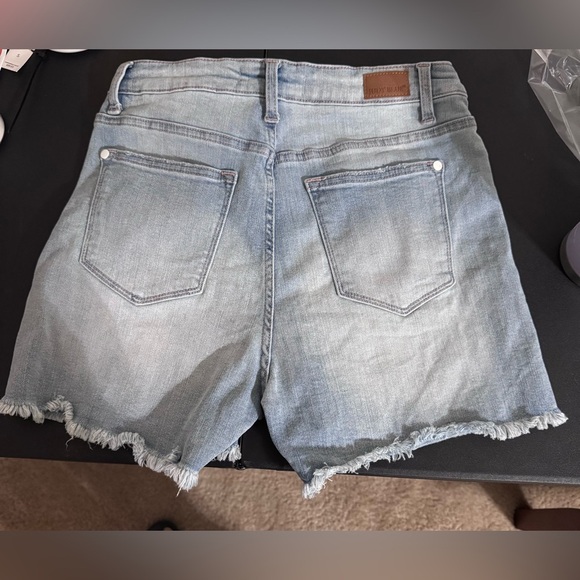 Judy Blue Naomi Braided Waist Light Wash Women's Denim Shorts High Waist Size M - Picture 2 of 13